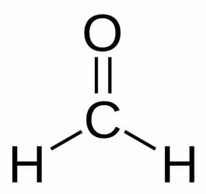 Structure of formaldehyde (methanal)