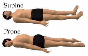 Supine and prone